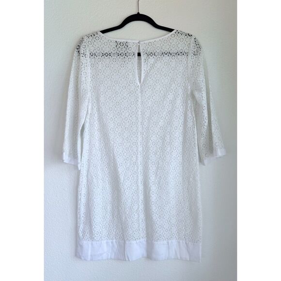 NWT Imperfect Laundry by Shelli Segal Lace Overlay 3/4 Bell Sleeve Dress Size 8 - Picture 4 of 12